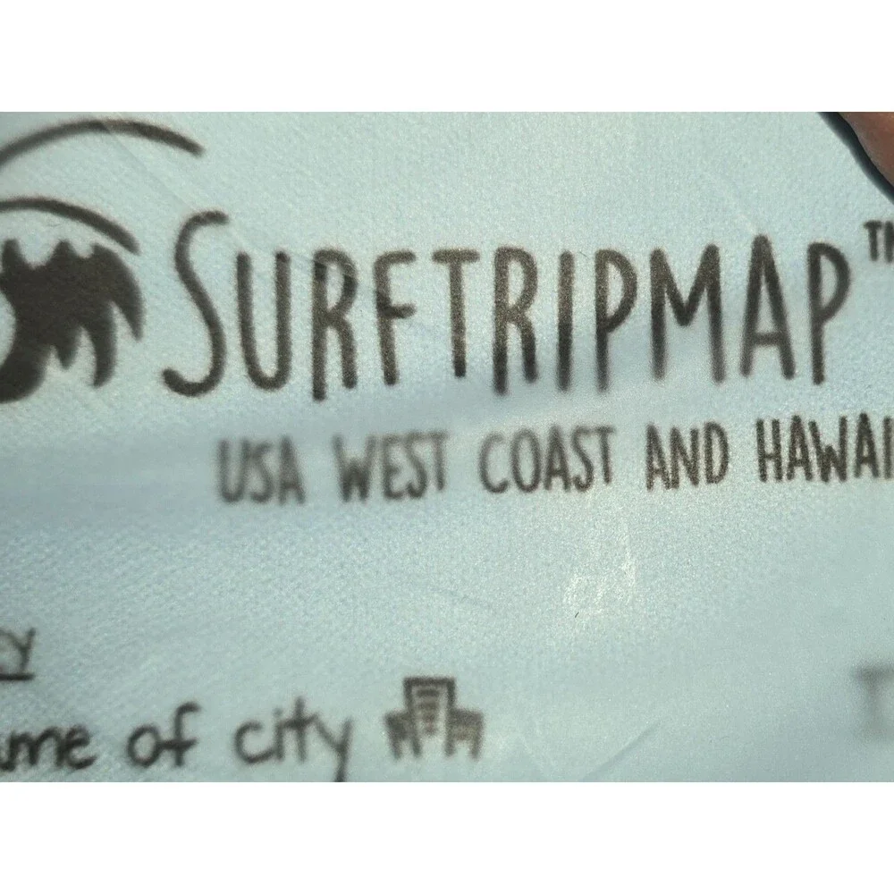 ​Awesome Maps USA West Coast & Hawaii Surftrip Map Towel NEW